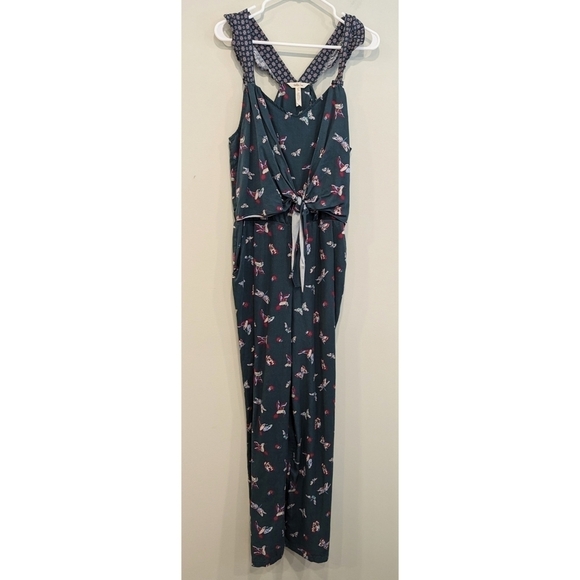 Matilda Jane Evergreen Dream Jumpsuit Hummingbirds Butterflies Size Medium - Picture 9 of 9